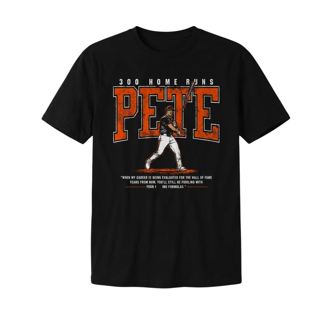 Pete Alonso 300th Home Runs Bat Throw Shirt
