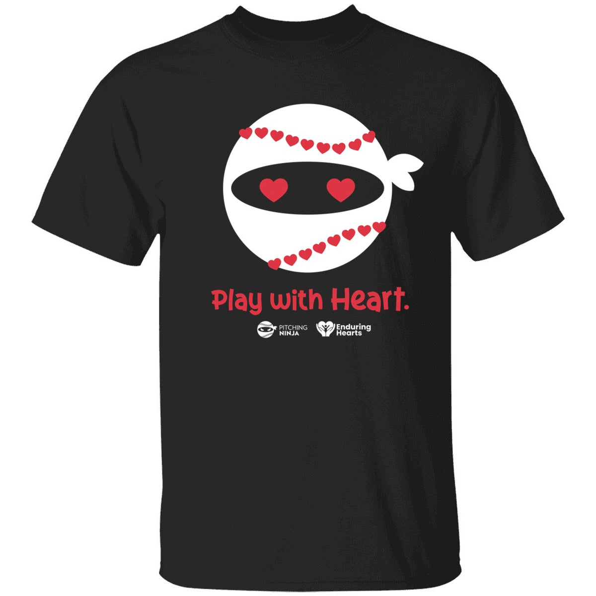 Pitching Ninja Play With Heart Shirt