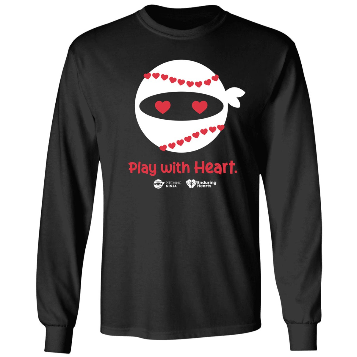 Pitching Ninja Play With Heart Shirt