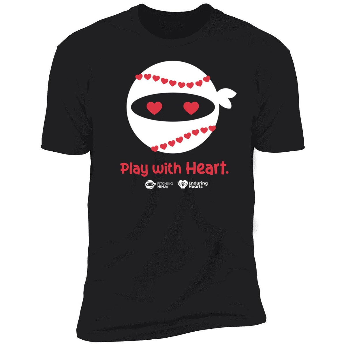 Pitching Ninja Play With Heart Shirt