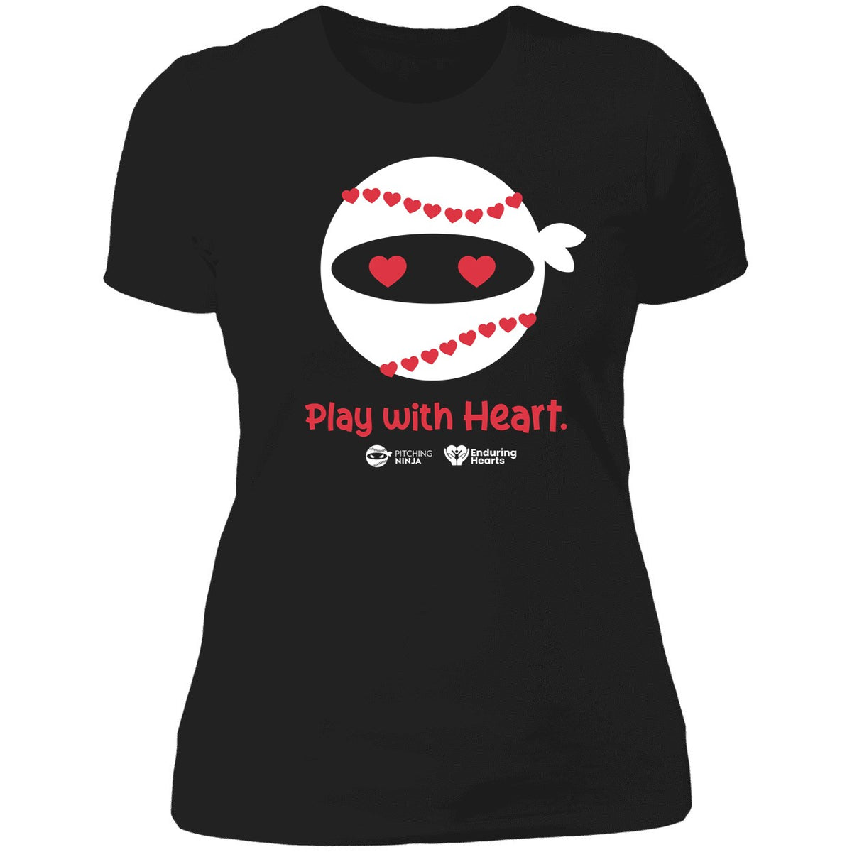 Pitching Ninja Play With Heart Shirt