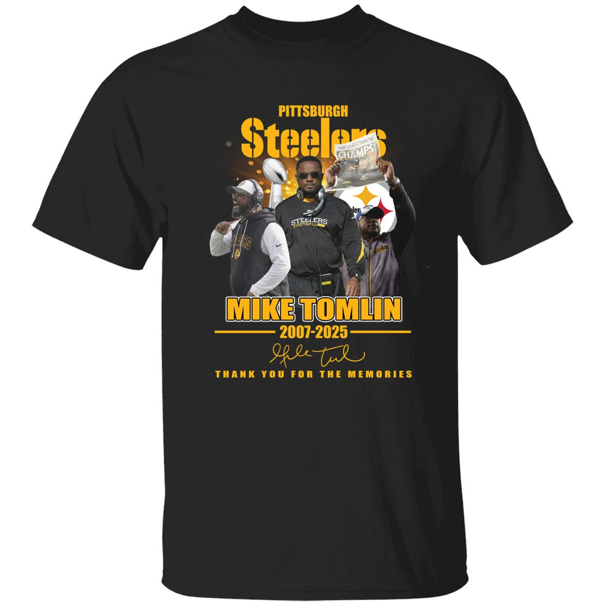 Pittsburgh Steelers Mike Tomlin 2007 2025 Thank You For The Memories Shirt