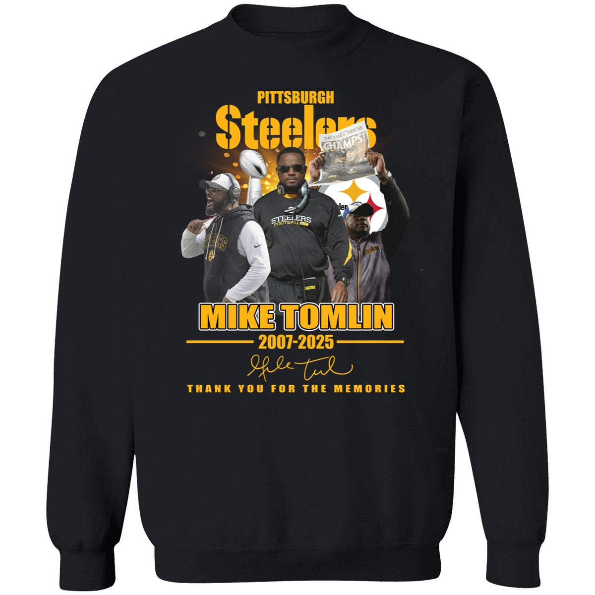 Pittsburgh Steelers Mike Tomlin 2007 2025 Thank You For The Memories Shirt
