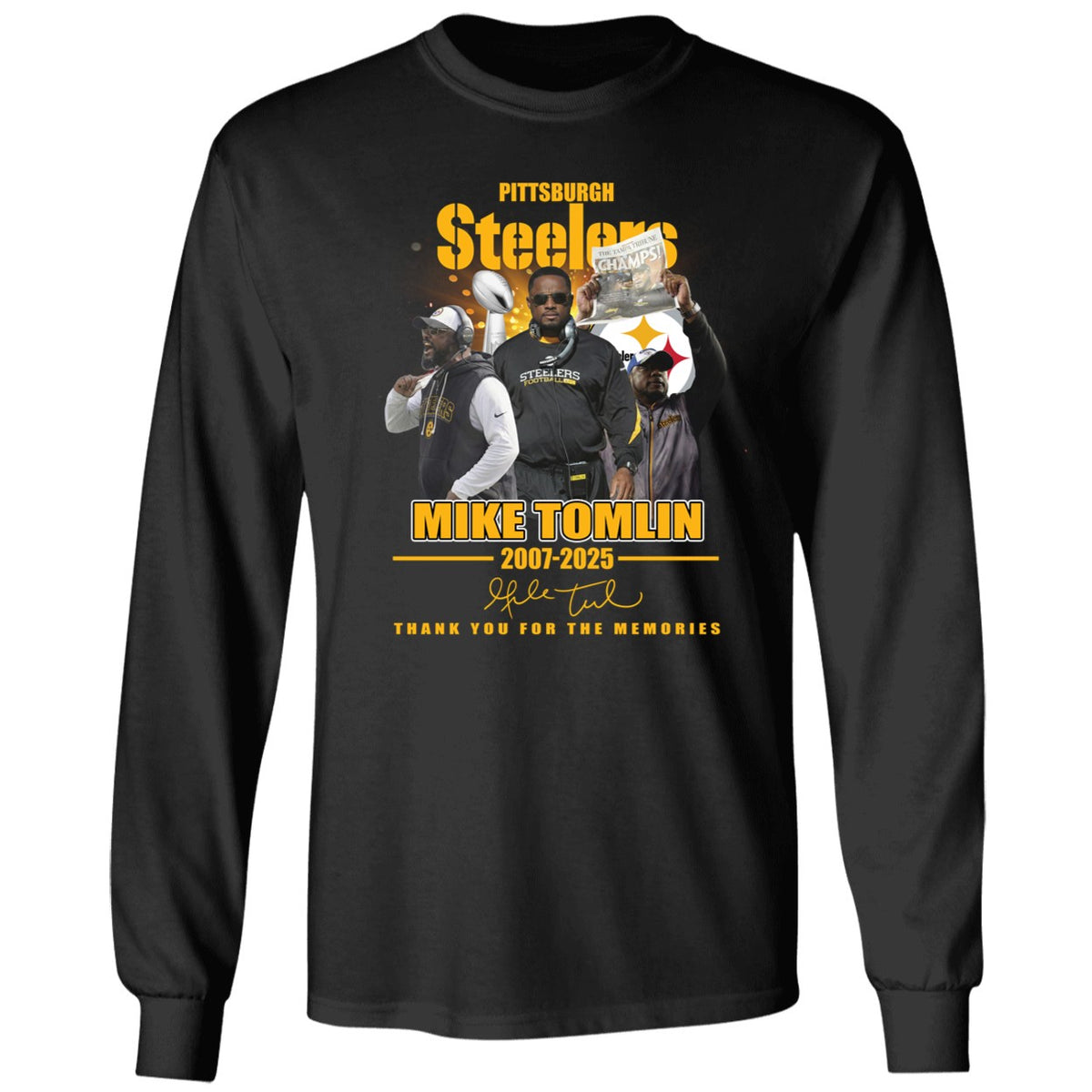 Pittsburgh Steelers Mike Tomlin 2007 2025 Thank You For The Memories Shirt