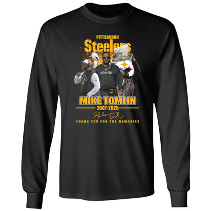 Pittsburgh Steelers Mike Tomlin 2007 2025 Thank You For The Memories Shirt
