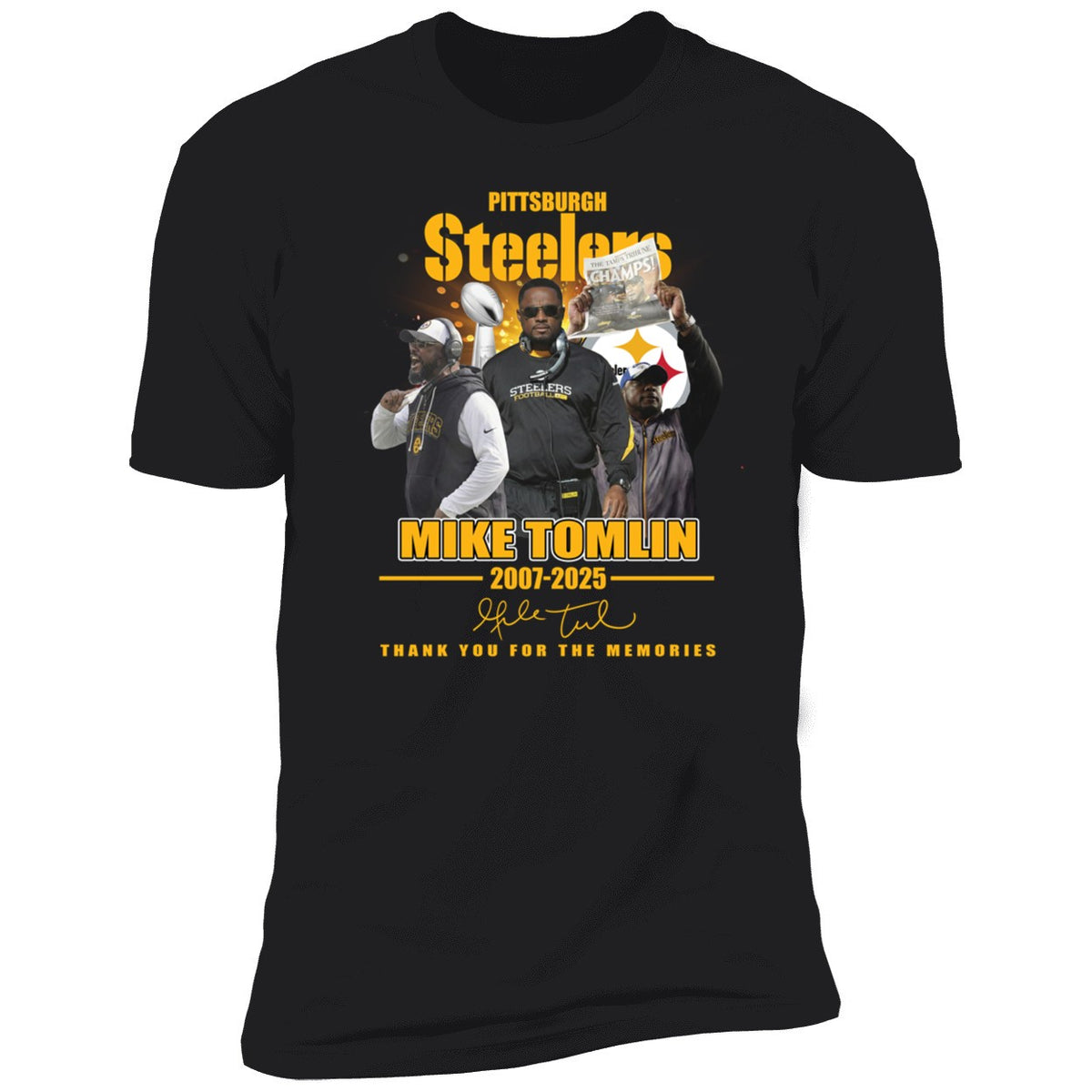 Pittsburgh Steelers Mike Tomlin 2007 2025 Thank You For The Memories Shirt