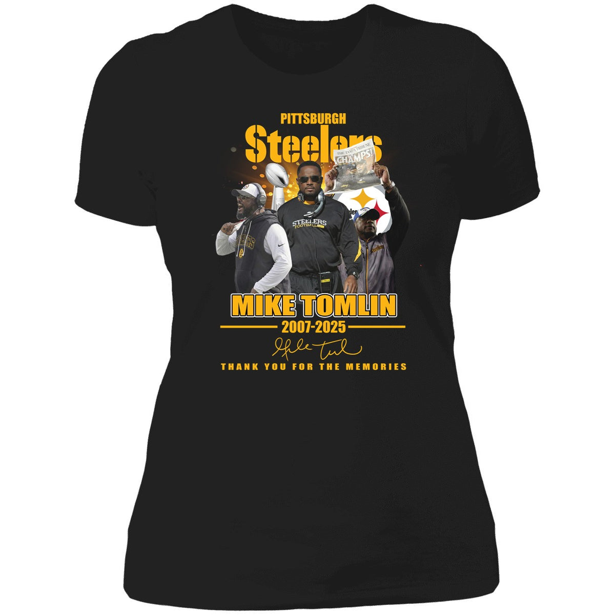 Pittsburgh Steelers Mike Tomlin 2007 2025 Thank You For The Memories Shirt