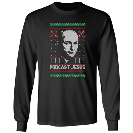 Podcast Jesus Christmas Long Sleeve Shirt