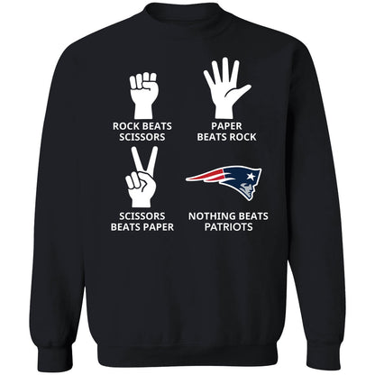 Rock Beats Scissors Paper Beats Rock Nothing Beats Patriots Shirt