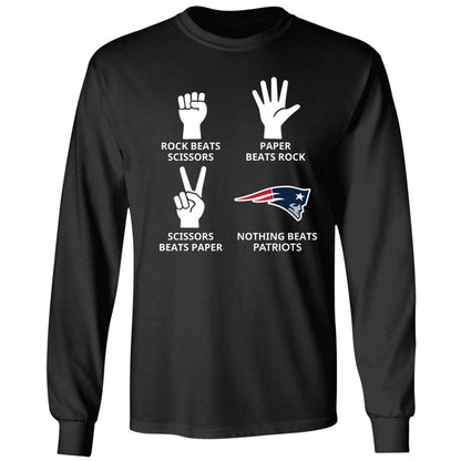 Rock Beats Scissors Paper Beats Rock Nothing Beats Patriots Shirt