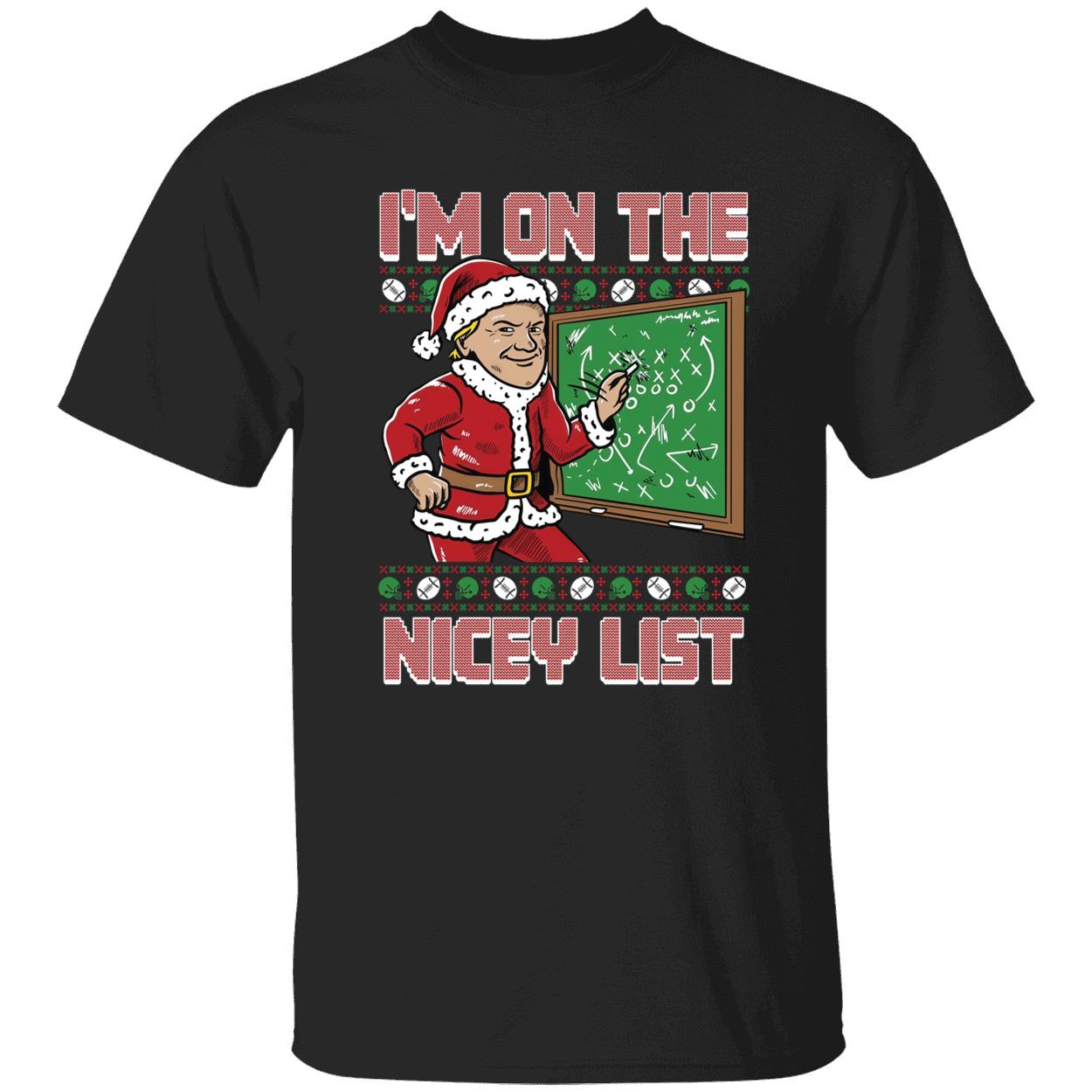 Santa I'm On The Nicey List Christmas T-Shirt