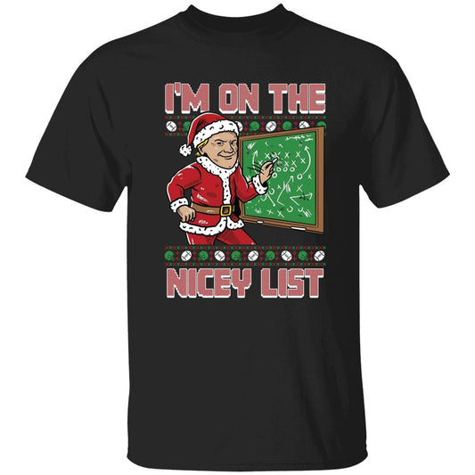 Santa I'm On The Nicey List Christmas T-Shirt