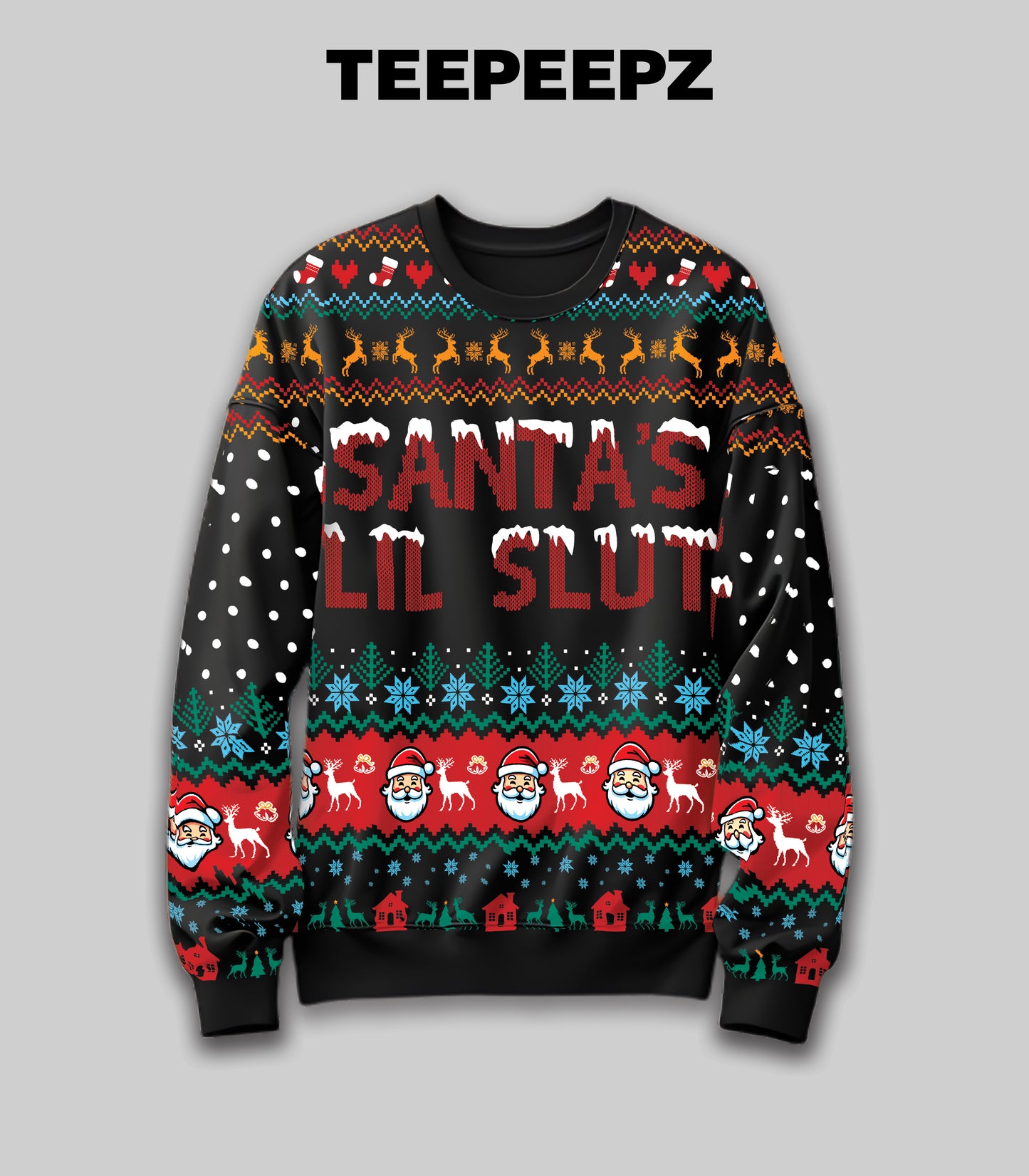 Santa's Lil Slut Ugly Christmas Sweater