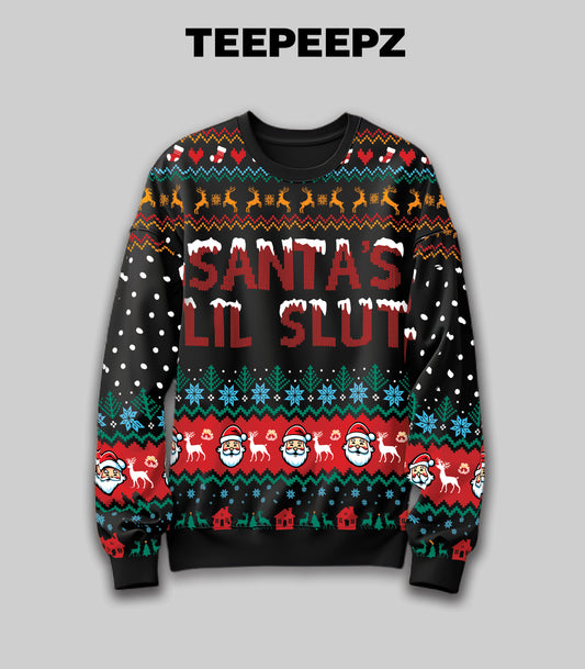 Santa's Lil Slut Ugly Christmas Sweater