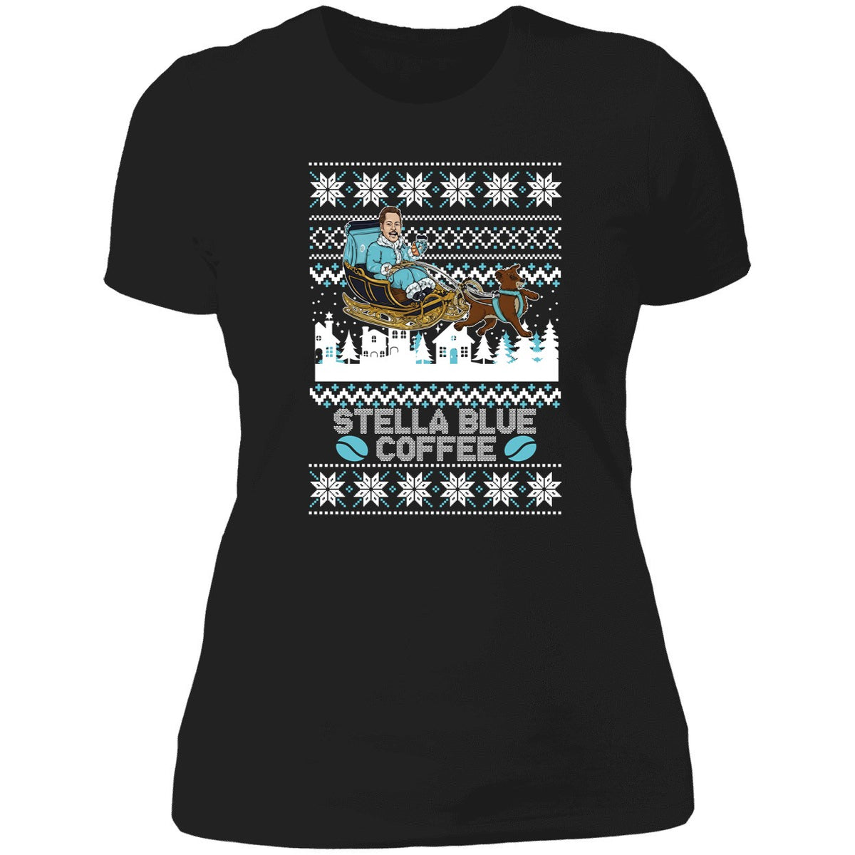 Stuart Feiner Stella Blue Coffee Ugly Christmas Shirt