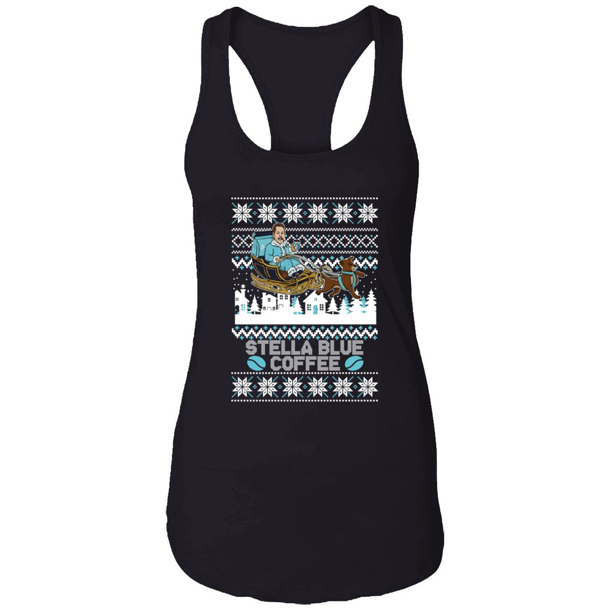 Stuart Feiner Stella Blue Coffee Ugly Christmas Shirt