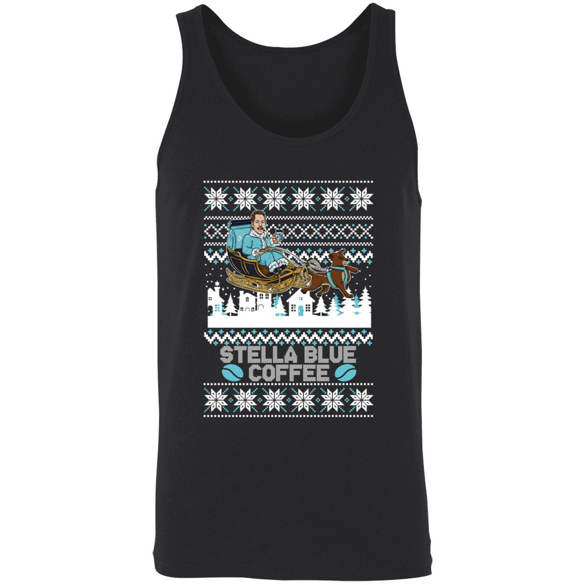 Stuart Feiner Stella Blue Coffee Ugly Christmas Shirt