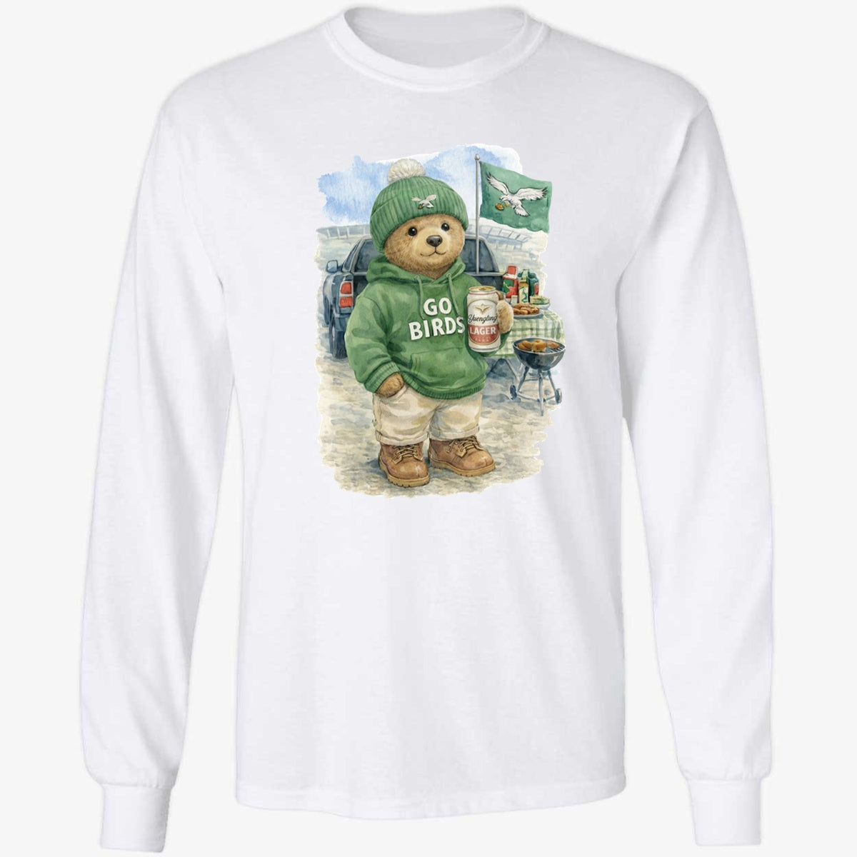 Tailgating Bear Go Birds Eagle Shirt