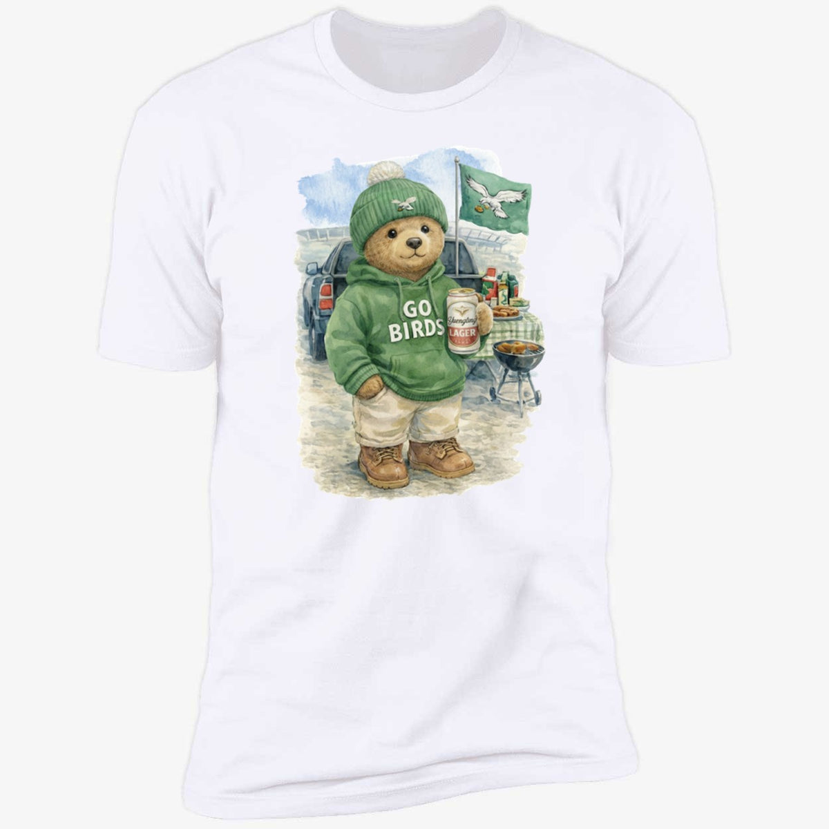 Tailgating Bear Go Birds Eagle Shirt