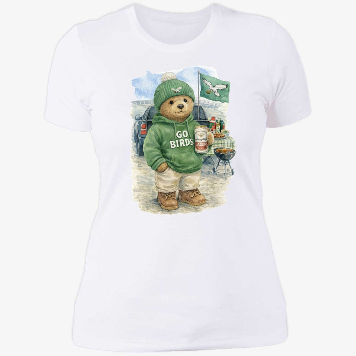 Tailgating Bear Go Birds Eagle Shirt