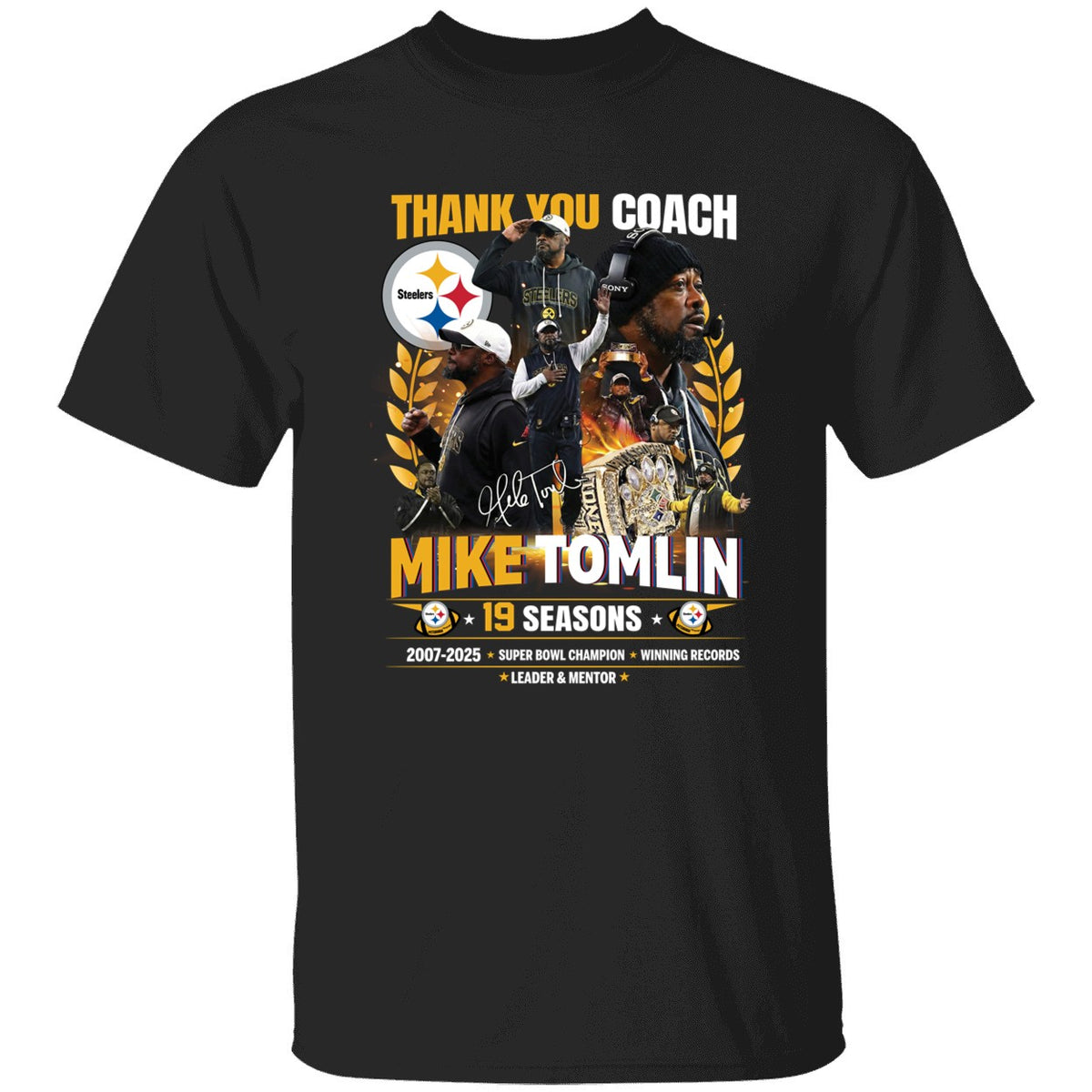Thank You Coach Mike Tomlin 19 Seasons 2007 2025 Shirt