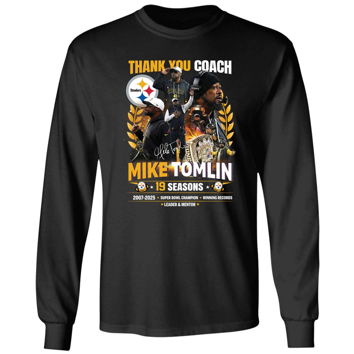 Thank You Coach Mike Tomlin 19 Seasons 2007 2025 Shirt