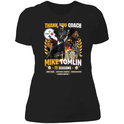 Thank You Coach Mike Tomlin 19 Seasons 2007 2025 Shirt