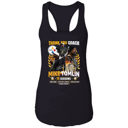 Thank You Coach Mike Tomlin 19 Seasons 2007 2025 Shirt
