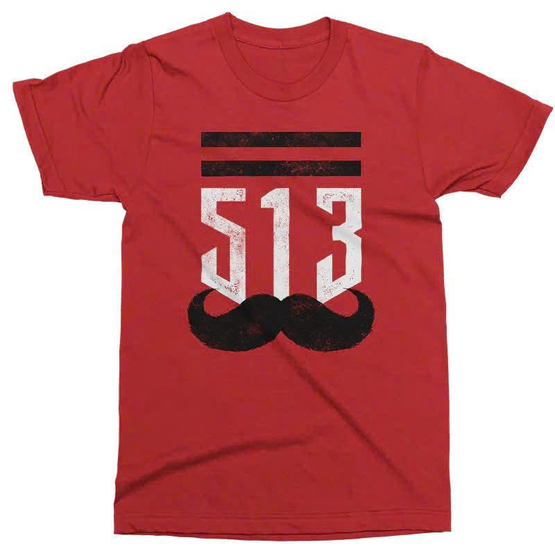 The 513 Stache Cincinnati Baseball Shirt