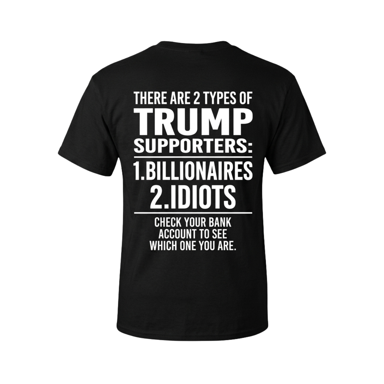 There Are 2 Types Of Trump Supporters Billionaires Idiots Shirt