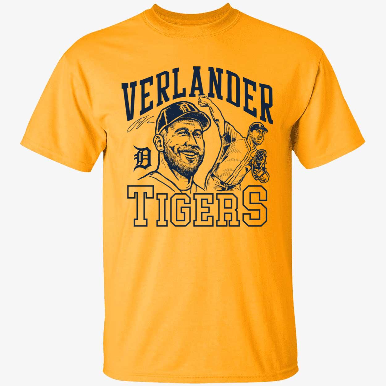 Tigers Justin Verlander Signature Portrait Shirt