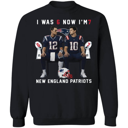 Tom Brady And Drake Maye I Was 6 Now I'm 7 New England Patriots Shirt
