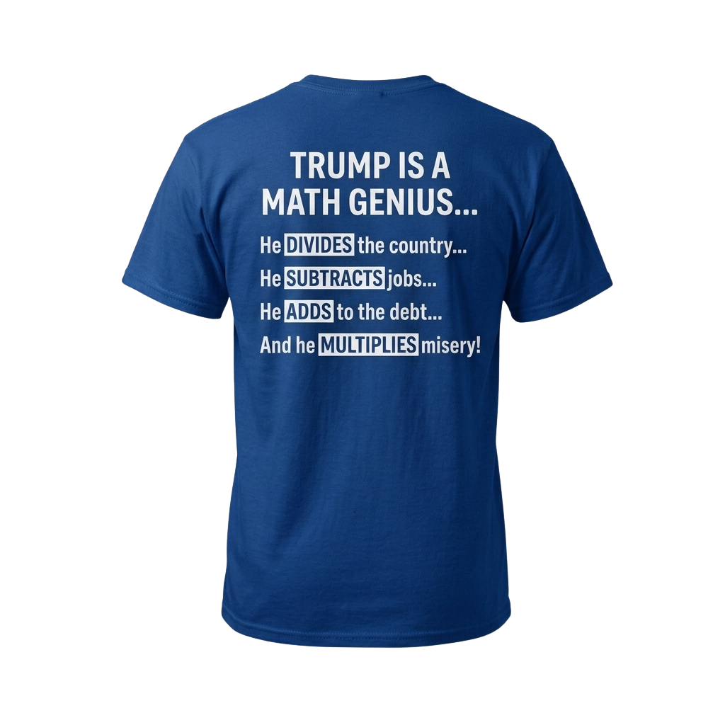 Trump Is A Math Genius He Divides The Country He Subtracts Jobs Shirt