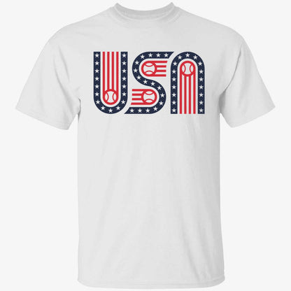USA Stars Stripes And Baseball Shirt