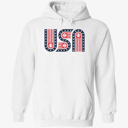USA Stars Stripes And Baseball Shirt