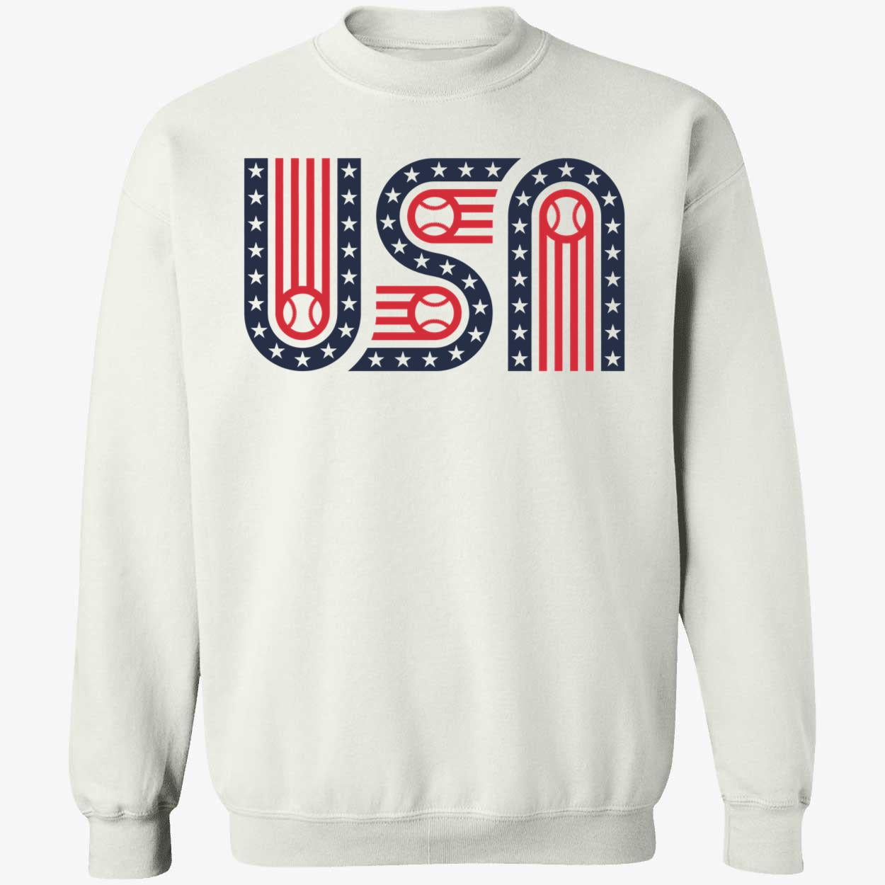 USA Stars Stripes And Baseball Shirt