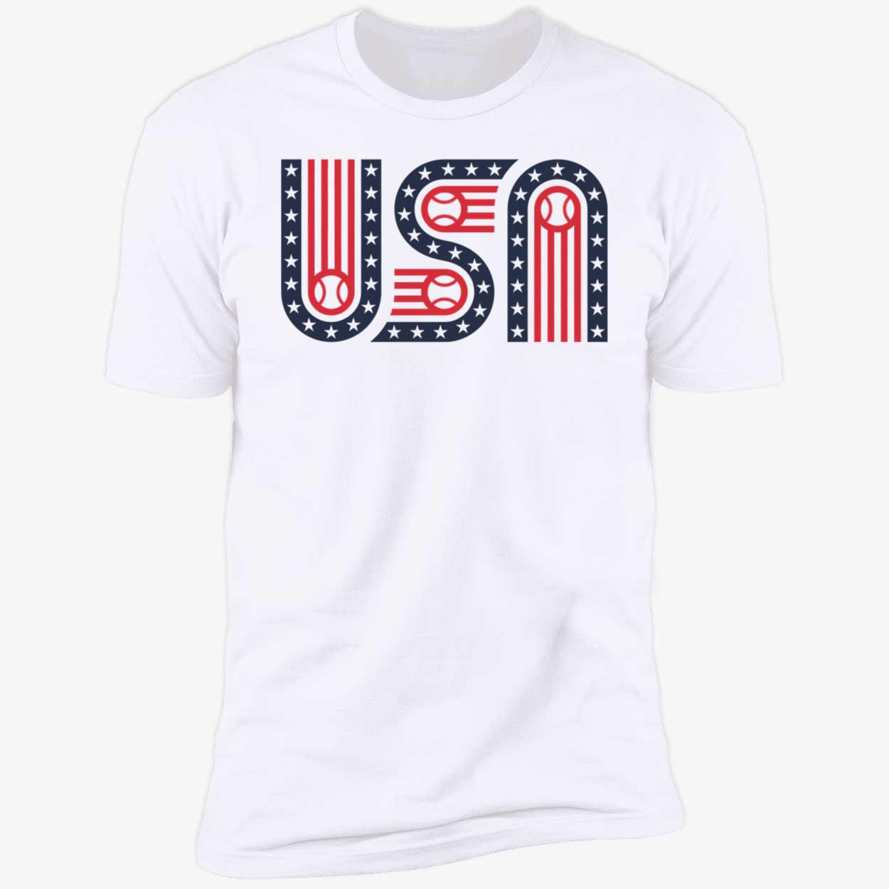 USA Stars Stripes And Baseball Shirt
