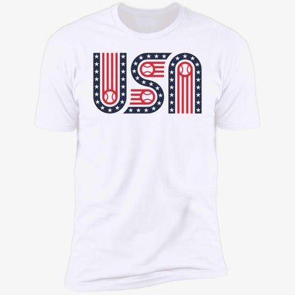 USA Stars Stripes And Baseball Shirt