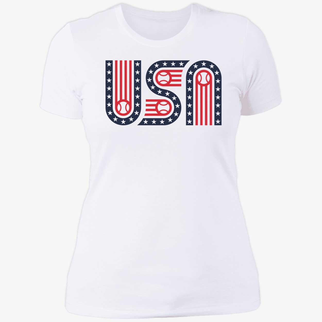 USA Stars Stripes And Baseball Shirt