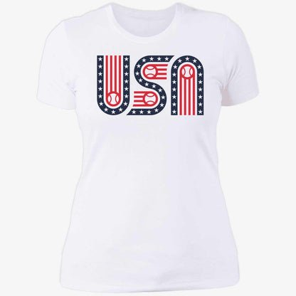 USA Stars Stripes And Baseball Shirt