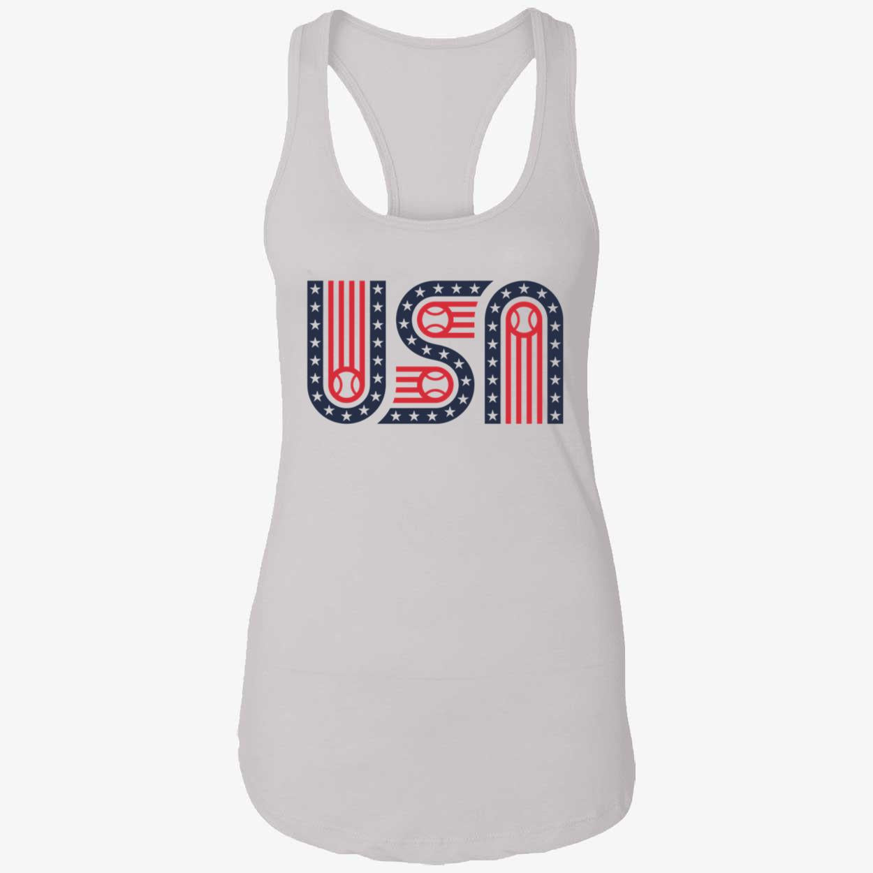 USA Stars Stripes And Baseball Shirt