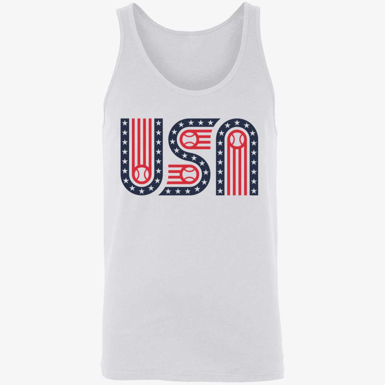 USA Stars Stripes And Baseball Shirt