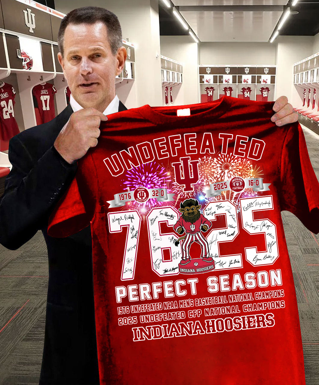 Undefeated 1976-2025 Perfect Season Indiana Hoosiers Shirt