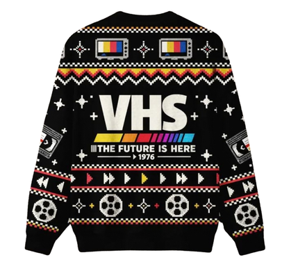 Vhs The Future Is Here 1976 Ugly Christmas Sweater
