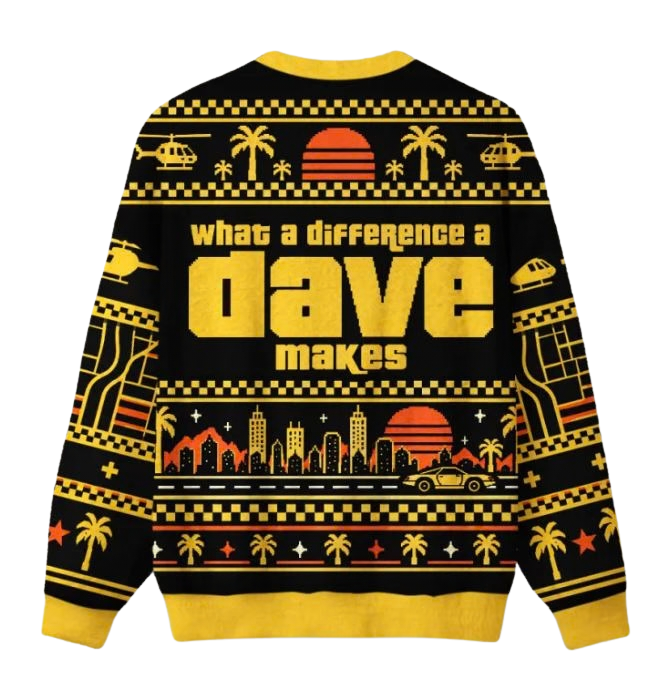 What A Difference A Dave Makes Ugly Christmas Sweater