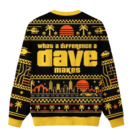What A Difference A Dave Makes Ugly Christmas Sweater