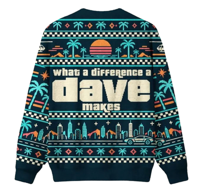 What A Difference A Dave Ugly Christmas Sweater