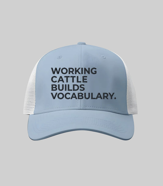 Working Cattle Builds Vocabulary Trucker Hat