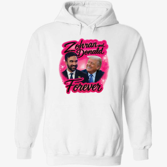 Zohran And Donald Forever Airbrush Hoodie