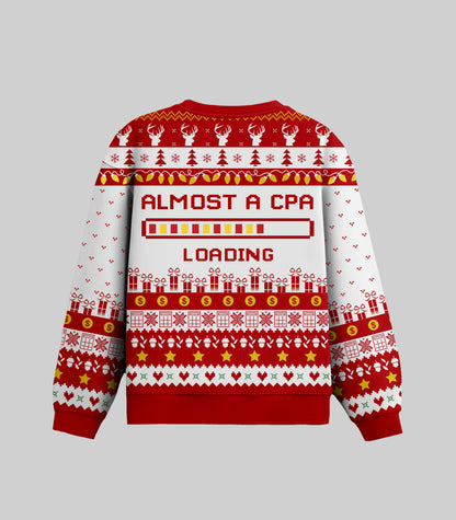 Almost A CPA Loading Ugly Christmas Sweater
